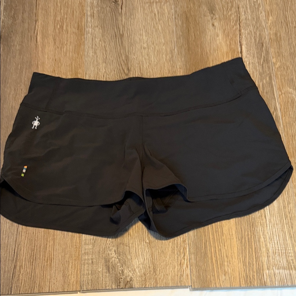 Smartwool Women's Black Athletic Shorts with Reflective Logo